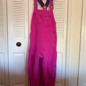 FP Movement Hit the Slopes Salopette, hot pink, gently worn